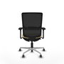PIQUERAS Y CRESPO Silla de oficina Haches Crema/Negro con mecanismo Sincro/Traslack