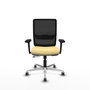 PIQUERAS Y CRESPO Silla de oficina Haches Crema/Negro con mecanismo Sincro/Traslack