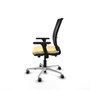 PIQUERAS Y CRESPO Silla de oficina Haches Crema/Negro con mecanismo Sincro/Traslack