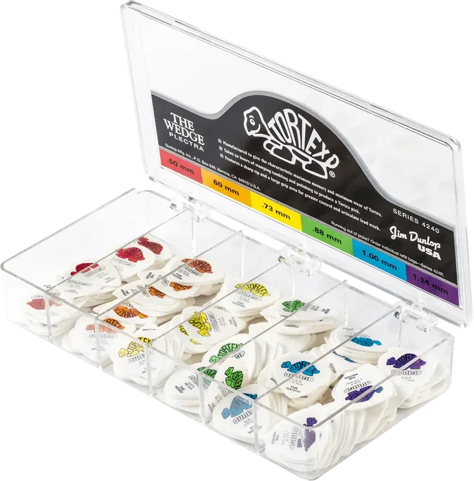 Dunlop Tortex The Wedge Púas de Guitarra (216 Ud) - 5 Medidas