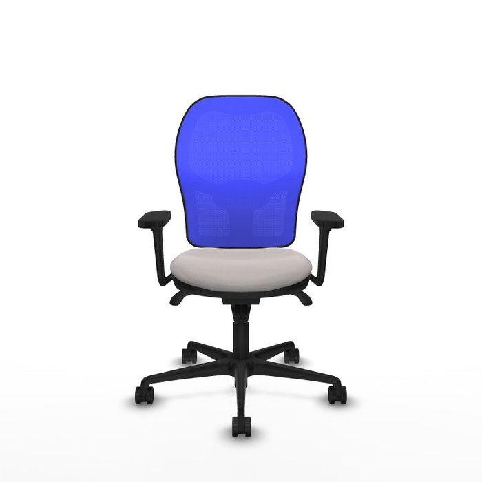 PIQUERAS Y CRESPO Silla de oficina Jorquera con mecanismo Sincro, Blanco y Azul PIQUERAS Y CRESPO Silla de oficina Jorquera con mecanismo Sincro, Blanco y Azul