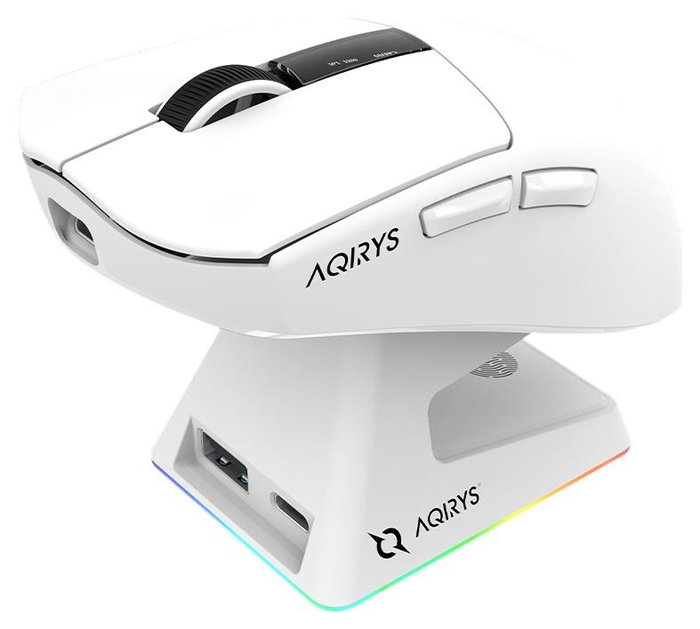 Aqirys ZEPHYR Ratón Gaming Inalámbrico/Cableado 26000 DPI Blanco