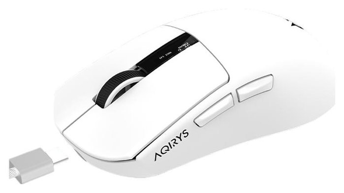 Aqirys ZEPHYR Ratón Gaming Inalámbrico/Cableado 26000 DPI Blanco