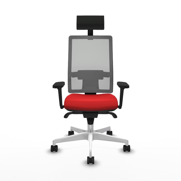 PIQUERAS Y CRESPO Silla de oficina Horna con mecanismo Sincro, Rojo y Gris PIQUERAS Y CRESPO Silla de oficina Horna con mecanismo Sincro, Rojo y Gris