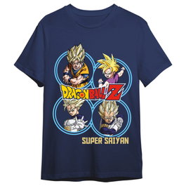TOEI ANIMATION Camiseta Dragon Ball Z Super Saiyans para Adulto - Talla 2XL