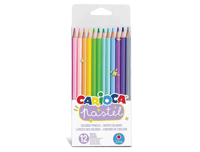 Carioca Lápices de Colores Pastel Blister de 12 Colores Surtidos