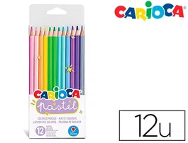 Carioca Lápices de Colores Pastel Blister de 12 Colores Surtidos