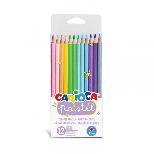 Carioca Lápices de Colores Pastel Surtidos de 12 Unidades