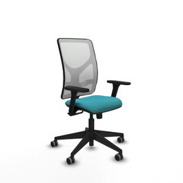 PIQUERAS Y CRESPO Silla de oficina Motilla Sincro Turquesa y Blanco
