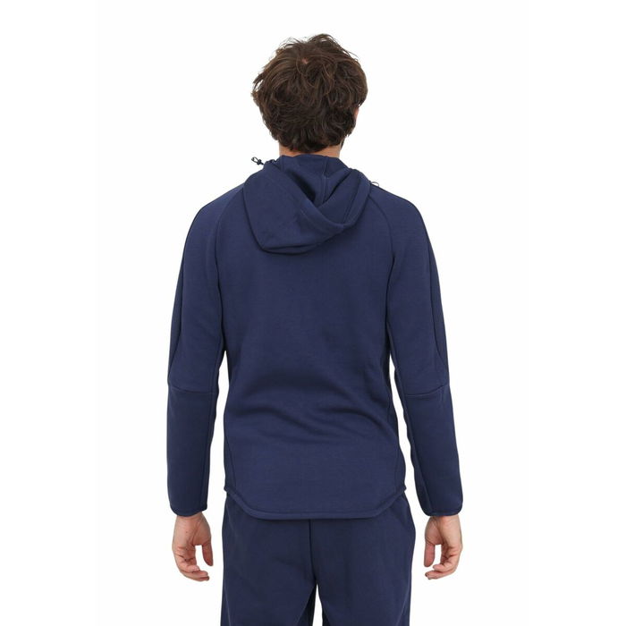 Sudadera con Capucha y Cremallera Hombre Puma Evostripe Full-Zip Azul marino Sudadera con Capucha y Cremallera Hombre Puma Evostripe Full-Zip Azul marino