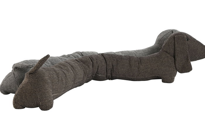 Burlete Basicos DKD Home Decor Marron Gris 9 x 20 x 84 cm (6 Unidades)