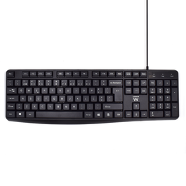 EWENT EW3002 Teclado de Oficina USB QWERTY Portugués Negro