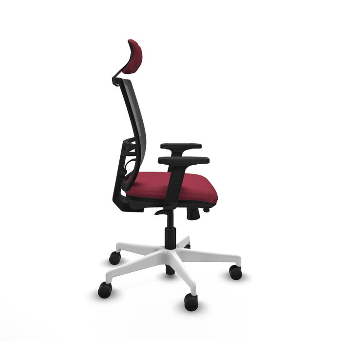 PIQUERAS Y CRESPO Silla de oficina Yunquera con mecanismo Sincro/Traslack, Granate y Negro PIQUERAS Y CRESPO Silla de oficina Yunquera con mecanismo Sincro/Traslack, Granate y Negro