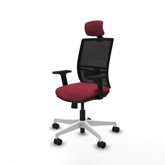PIQUERAS Y CRESPO Silla de oficina Yunquera con mecanismo Sincro/Traslack, Granate y Negro PIQUERAS Y CRESPO Silla de oficina Yunquera con mecanismo Sincro/Traslack, Granate y Negro