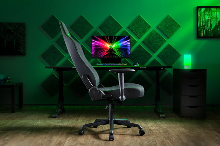 Razer Iskur V2 X Black Fabric Negro/Verde