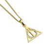 THE CARAT SHOP Colgante Deathly Hallows Harry Potter Plata de Ley Baño Oro