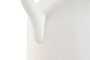 DKD Home Decor Jarrón de Gres Blanco con Asa y Acabado Artesanal