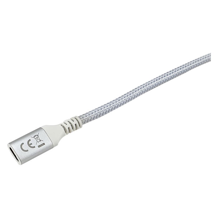 EQUIP 128376 Cable USB-C a USB-C 3.2 Gen 2, 1m, 100W, 4K/60Hz, Trenzado, Blanco