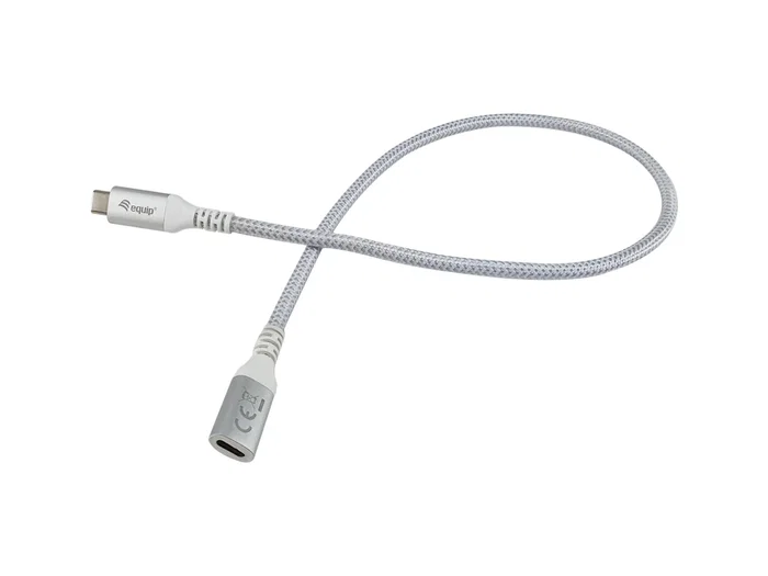 Equip Cable USB-C 3.2 Gen 2 (10 Gbit/s) Modelo 128376, 1 m, USB-C Macho a Hembra, Blanco, 100 W PD, Soporta 4K@60Hz