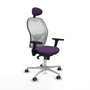 PIQUERAS Y CRESPO Silla de oficina Jorquera con mecanismo Sincro, Morado y Blanco