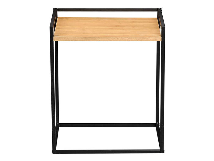 GIFTDECOR Mesa Auxiliar Negro-Bambu