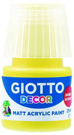 Pintura Acrilica Giotto 25 Ml (Bote) Amarillo (Set de 6)