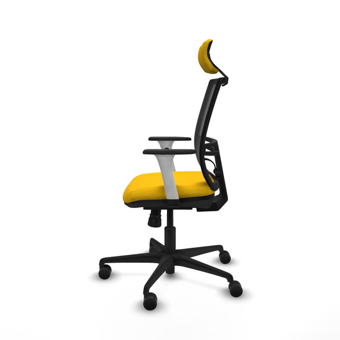 PIQUERAS Y CRESPO Silla de oficina Yunquera con mecanismo Sincro, Amarillo y Negro PIQUERAS Y CRESPO Silla de oficina Yunquera con mecanismo Sincro, Amarillo y Negro