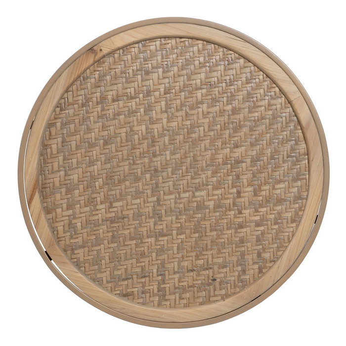 Mesa Auxiliar Natural Metal-Ratán 55 X 55 X 50 cm