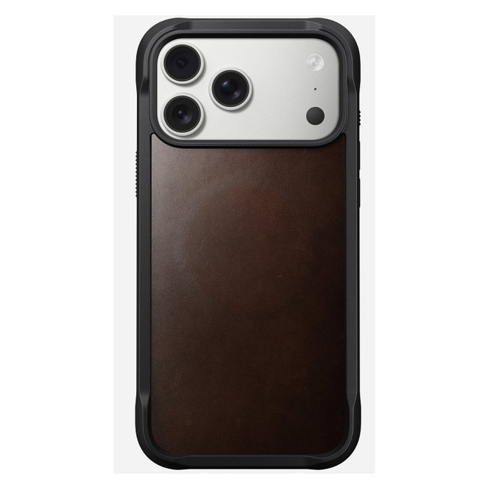 Nomad Rugged Leather Case para iPhone 17 Pro Max, Rustic Brown Horween