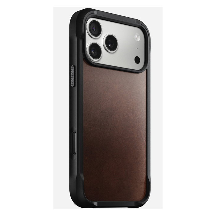 Nomad Rugged Leather Case para iPhone 17 Pro Max, Rustic Brown Horween