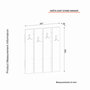 Hanah Home Recibidor Escandinavo Walnut Elegante y Funcional para Entrada con Perchero y Estantes 64.7x80x3.6 cm