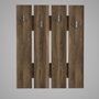 Hanah Home Recibidor Escandinavo Walnut Elegante y Funcional para Entrada con Perchero y Estantes 64.7x80x3.6 cm