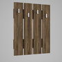 Hanah Home Recibidor Escandinavo Walnut Elegante y Funcional para Entrada con Perchero y Estantes 64.7x80x3.6 cm