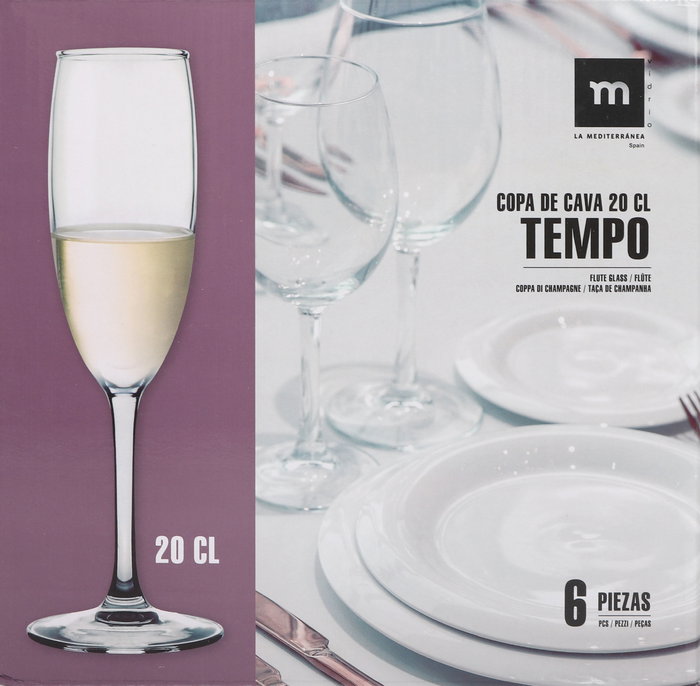 La Mediterranea Copa Cava Tempo 20 cl (24 Unidades) lifetstyle