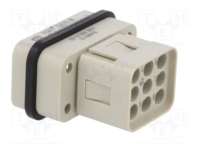 HARTING Han Q 8/0 STI-C Plantilla de Contacto Macho 8+PE