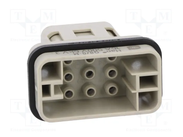 HARTING Han Q 8/0 STI-C Plantilla de Contacto Macho 8+PE