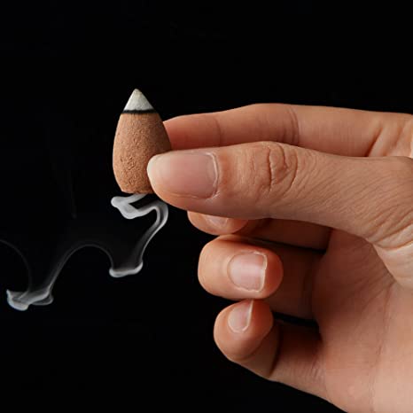 DKD Home Decor Incienso Cono Basicos Marron Palo Santo Backlow Set de 10 piezas (12 Unidades) 1.5 x 3.5 x 1.5 cm