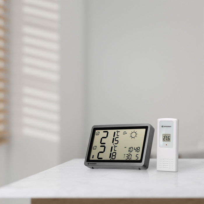 Bresser MeteoTemp HZ Radio Weather Station, Black Bresser MeteoTemp HZ Radio Weather Station, Black