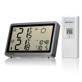 Bresser MeteoTemp HZ Radio Weather Station, Black