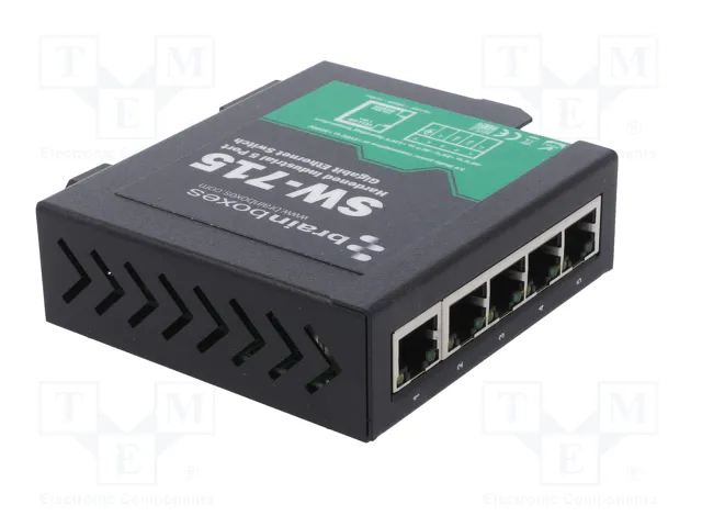 BRAINBOXES SW-715 Switch Ethernet no administrado de 5 puertos