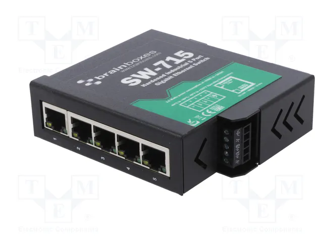 BRAINBOXES SW-715 Switch Ethernet no administrado de 5 puertos