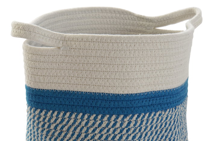 DKD Home Decor Cesta de Algodón Pack de 4 Unidades Surtidas