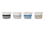 DKD Home Decor Cesta de Algodón Pack de 4 Unidades Surtidas