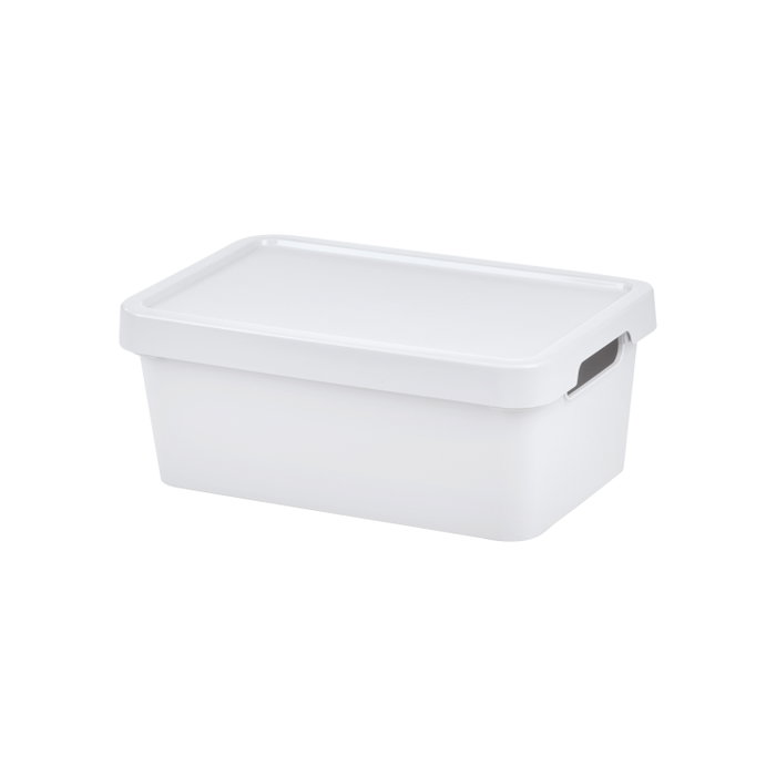 Inde Caja de Almacenaje Maya Blanca 4.2L con Tapa (12 Unidades)