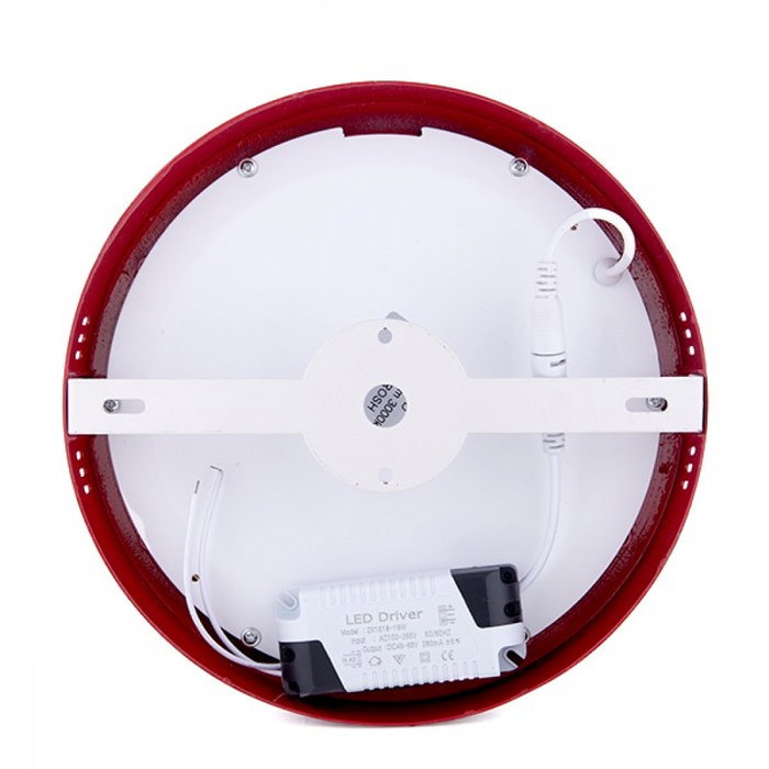 Plafón LED Circular Rojo 18W 1800Lm 2700K