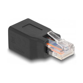 DeLOCK Adaptador de red RJ50 macho a hembra 1:1 negro