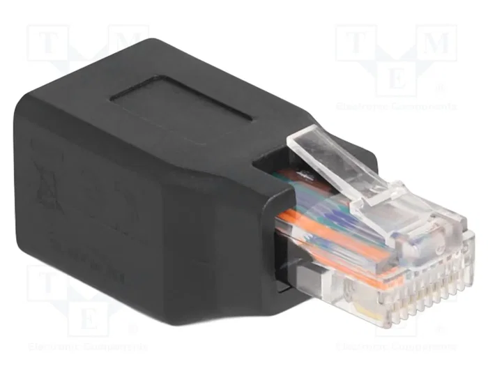 DeLOCK Adaptador de red RJ50 macho a hembra 1:1 negro