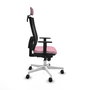 PIQUERAS Y CRESPO Silla de oficina Horna Rosa con mecanismo Sincro