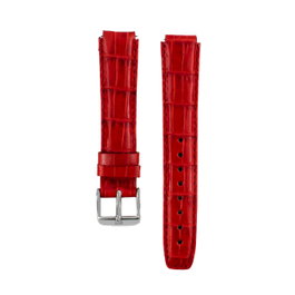 Tommy Hilfiger Correa de Piel Roja 14mm