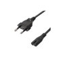 3Go Cable de Alimentación C8 de 1 Metro Negro